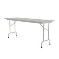 Correll CF Melamine Folding Tables 24x72  Gray Granite CF2472M-15